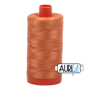 Medium Orange 5009 Aurifil 50wt Thread - 1300M Spool 100% Cotton 2ply Italian Thread