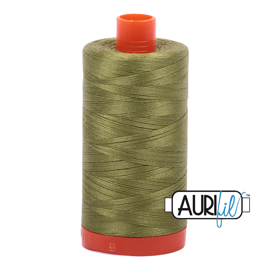 Olive Green 5016 Aurifil 50wt Thread - 1300M Spool 100% Cotton 2ply Italian Thread