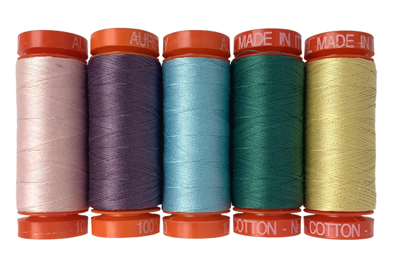 Anna Maria Welcome Home Aurifil Collection - 5 Small 50wt Spools