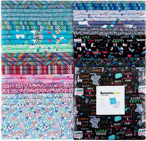 Llama Drama - 42 x 10 inch Squares Pack by Kanvas Studio - LLA10PK