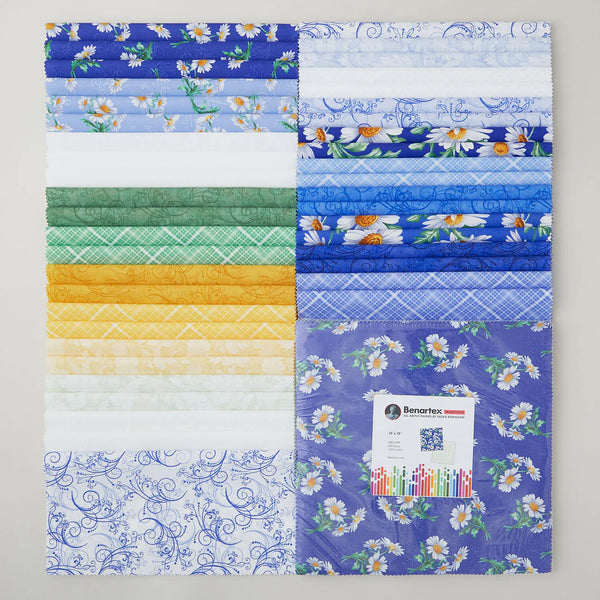 All About Daisies - 42 x 10 inch Squares Pack by Jackie Robinson -ABD10PK