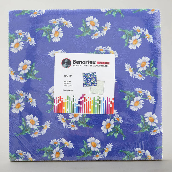 All About Daisies - 42 x 10 inch Squares Pack by Jackie Robinson -ABD10PK