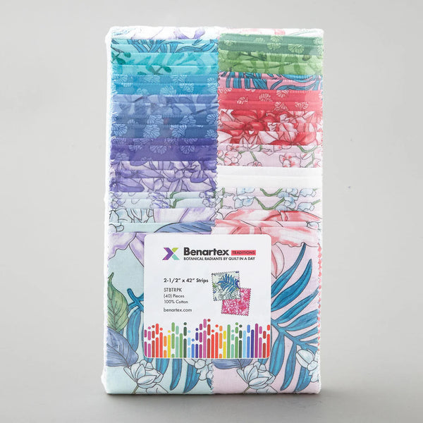 Benartex Traditions Botanical Radiants 40 x 2 1/2 inch strips by Eleanor Burns of Quilt In A Day