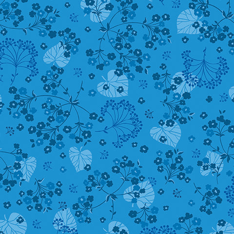 Benartex Harmony by Pat Sloan in Blue 108" wide x 1.8 metre length - 13509W-54