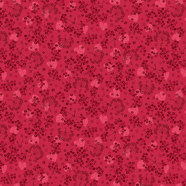 Benartex Harmony by Pat Sloan in Red 108" wide x 1.6 metre length - 13509W-10