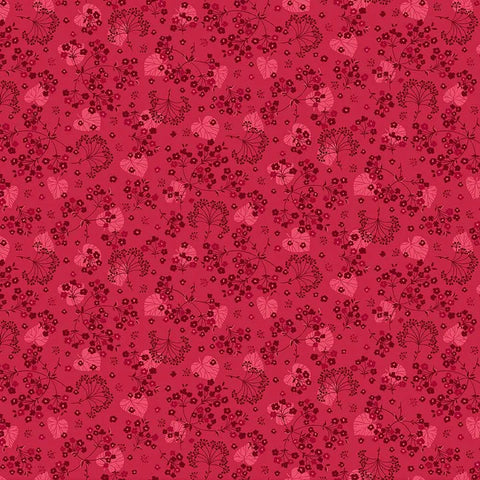 Benartex Harmony by Pat Sloan in Red 108" wide x 1.6 metre length - 13509W-10