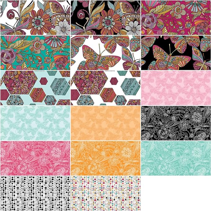 Rainbow Garden - 42 x 10 inch Squares Pack by Valentina Harper - RGR10PK