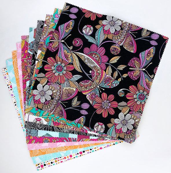 Rainbow Garden - 42 x 10 inch Squares Pack by Valentina Harper - RGR10PK