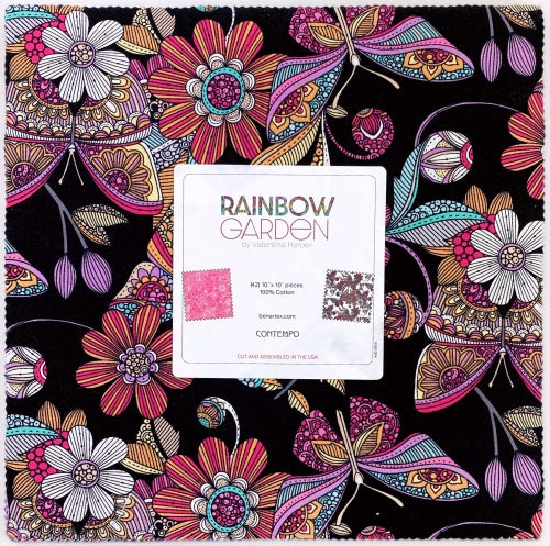 Rainbow Garden - 42 x 10 inch Squares Pack by Valentina Harper - RGR10PK