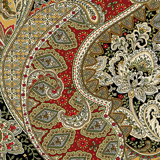 Benartex Samsara Paisley Designer's Wide Width 108" wide x 1.8 metre length - 13062