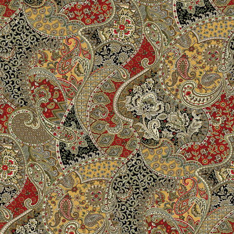 Benartex Samsara Paisley Designer's Wide Width 108" wide x 1.8 metre length - 13062