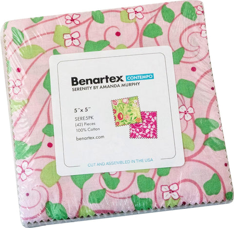 Serenity 5 inch Squares Pack by Amanda Murphy for Contempo Benartex