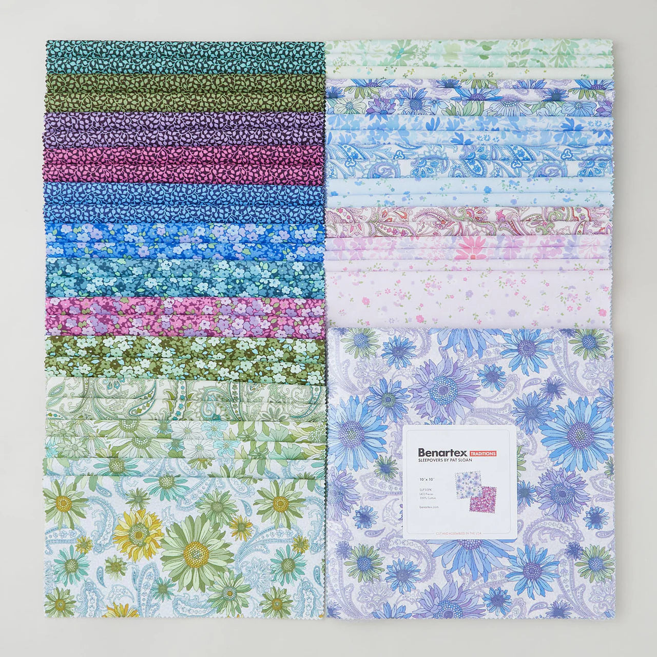 Sleepovers - 42 x 10 inch Squares Pack by Pat Sloan - SLP10PK