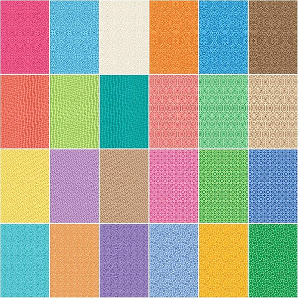 Transparency Watercolors - 42 x 10 inch Squares Pack by Modern Quilt Studio for Benartex Contempo