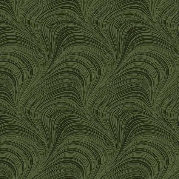 Benartex Wave Texture by Jackie Robinson in Dark Green 108" wide x 2.4 metre length - 296W44