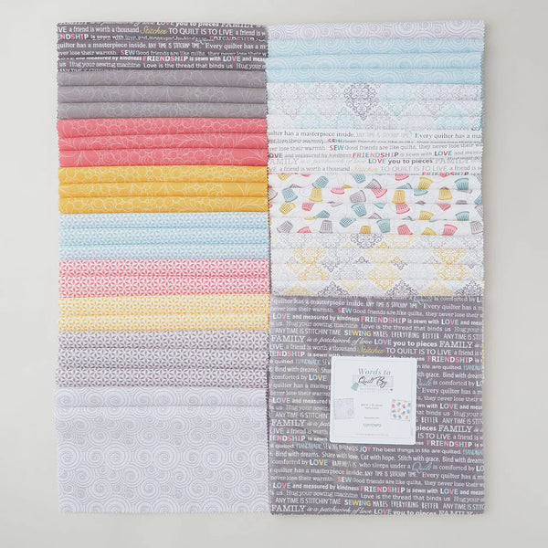 Words to Quilt By - 42 x 10 inch Squares Pack by Cherry Guidry - WOR10PK