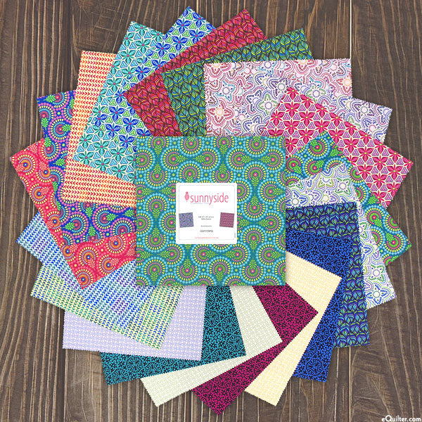 Sunnyside - 42 x 10 inch Squares Pack by Modern Quilt Studio for Benartex Contempo