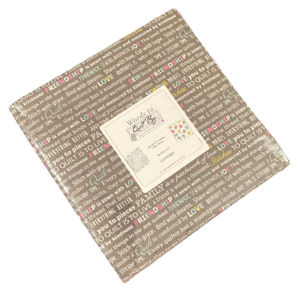 Words to Quilt By - 42 x 10 inch Squares Pack by Cherry Guidry - WOR10PK