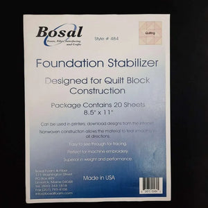 Bosal Foundation Stabilizer 20 Pack - 8.5" x 11" Sheets