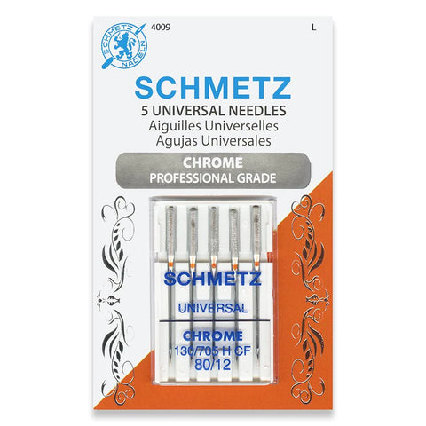 Schmetz Universal 80/12 Chrome Professional Grade Machine Needles 4009 - 5 Pack