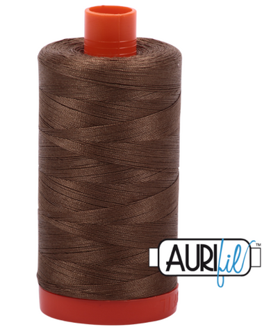 Dark Sandstone 2155 Aurifil 50wt Thread - 1300M Spool 100% Cotton 2ply Italian Thread