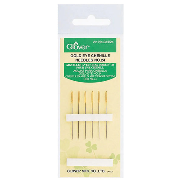Clover Gold Eye Chenille Needles No 24