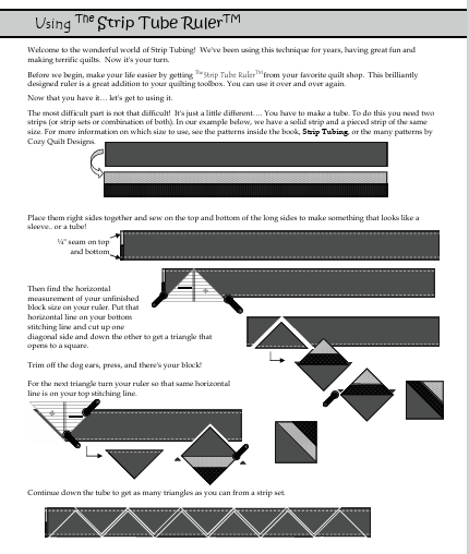 The Strip Tube Ruler Junior™ by Cozy Quilt Designs - VT1830-6.5