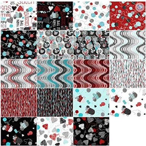 All You Knit is Love - 42 x 10 inch Squares Pack by Kanvas Studio - AYK10PK