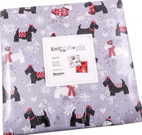 Knit Caboodle - 42 x 10 inch Squares Pack by Kanvas Studio - KNC10PK