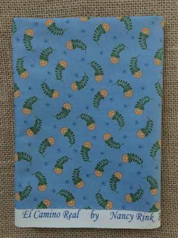 Reproduction El Caminio Real by Nancy Rink for Marcus Fabrics #0765 Blue - $6.00 Half Yard Cut
