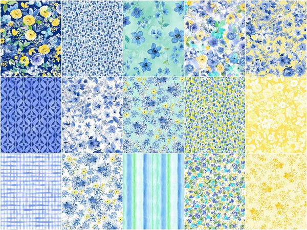 Blue Muse - 40 x 2 1/2 inch strips by Michael Miller Fabrics - ROLL0375