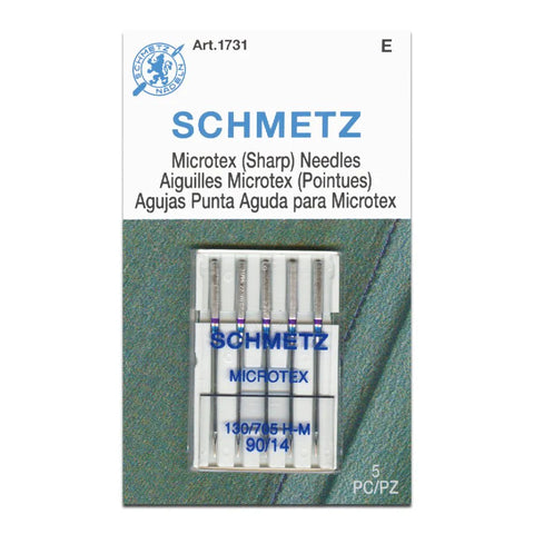 Schmetz Microtex (Sharp) 90/14 Machine Needles Art.1731 - 5 Pack