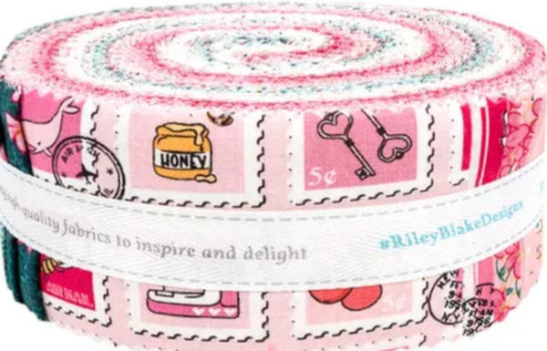 Mint for You 40 x 2 1/2" Strips by Melissa Mortenson for Riley Blake Designs