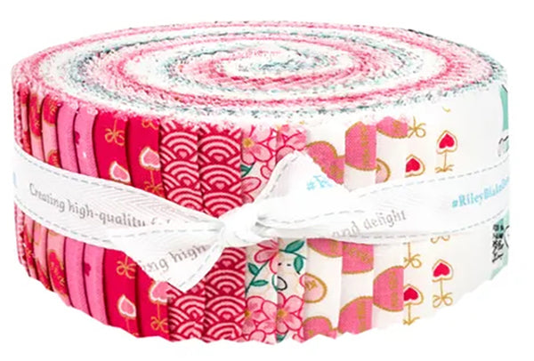 Mint for You 40 x 2 1/2" Strips by Melissa Mortenson for Riley Blake Designs