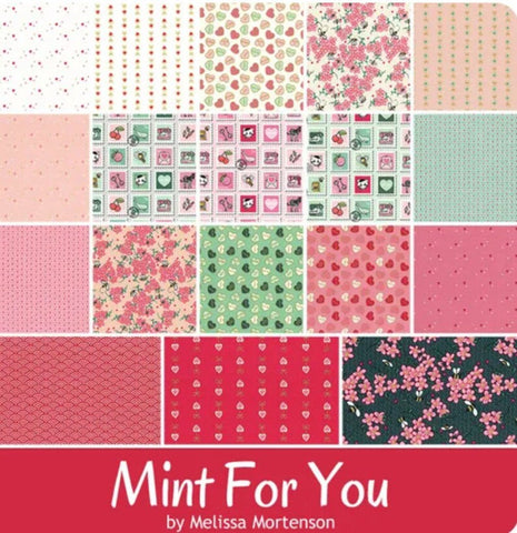 Mint for You 40 x 2 1/2" Strips by Melissa Mortenson for Riley Blake Designs