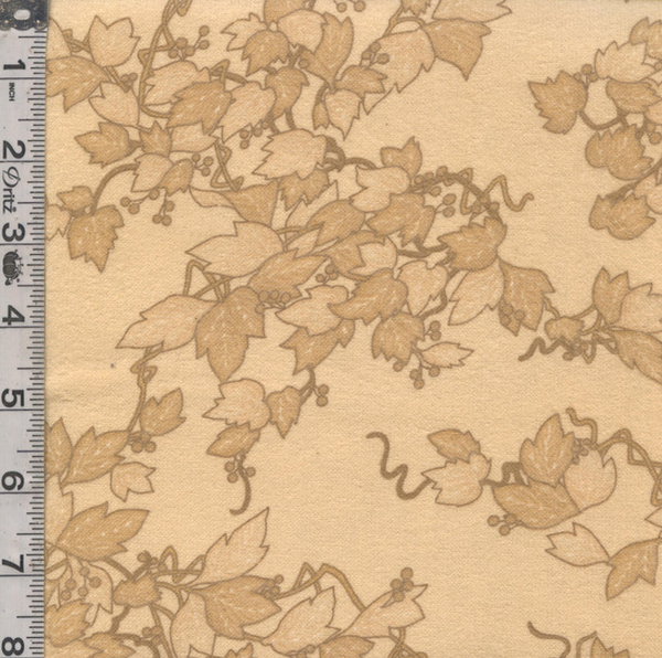 Studio E Tranquil 111 Flannel Beige Leaves and Vines 108" wide x 2.4 metres # F7081-44