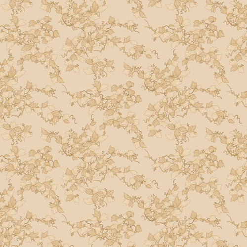Studio E Tranquil 111 Flannel Beige Leaves and Vines 108" wide x 2.4 metres # F7081-44
