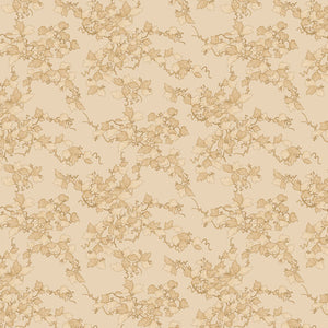 Studio E Tranquil 111 Flannel Beige Leaves and Vines 108" wide x 2.4 metres # F7081-44