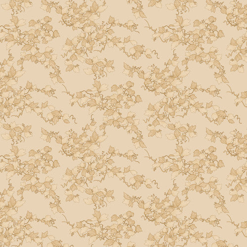 Studio E Tranquil 111 Flannel Beige Leaves and Vines 108" wide x 2.1 metres # F7081-44