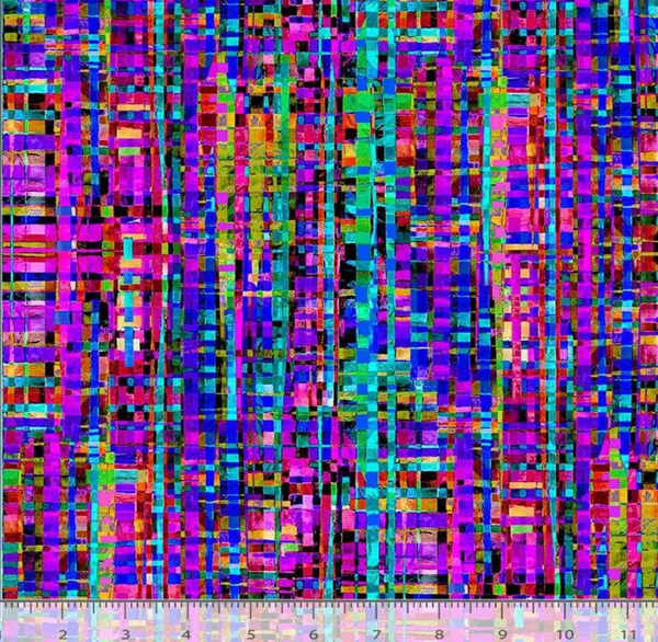 Timeless Treasures Multi Rainbow Plaid 108" wide x 2.4 metres - CD1785