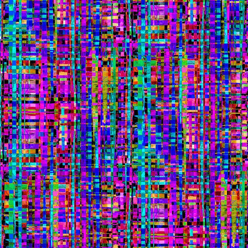Timeless Treasures Multi Rainbow Plaid 108" wide x 2.4 metres - CD1785