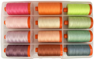 Neons & Neutrals by Tula Pink Aurifil Designer Collection of 12 Large (1300M) 50wt Spools