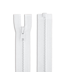 YKK Size 5 Open Ended Molded Plastic 14 inch (35.5cms) Jacket Zip - White 501