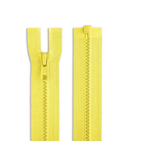 YKK Size 5 Open Ended Molded Plastic 20 inch (51cms) Jacket Zip - Yellow #503