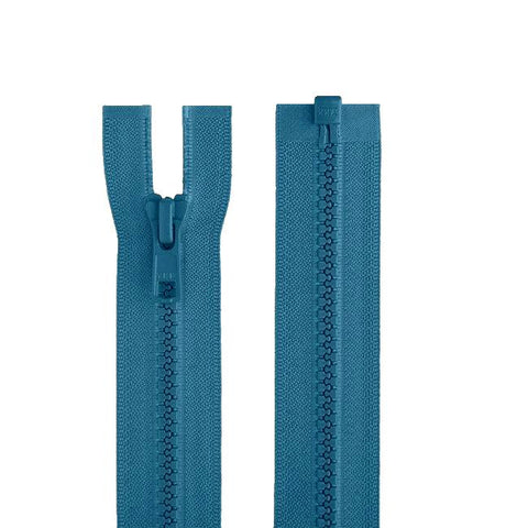 YKK Size 5 Open Ended Molded Plastic 22 inch (56cms) Jacket Zip - Medium Blue #839