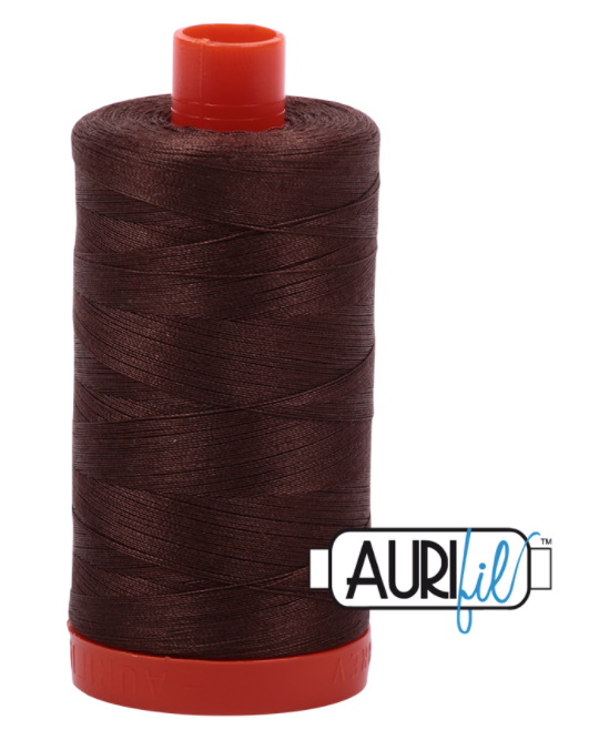 Medium Bark 1285 Aurifil 50wt Thread - 1300M Spool 100% Cotton 2ply Italian Thread