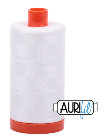 Natural White 2021 Aurifil 50wt Thread - 1300M Spool 100% Cotton 2ply Italian Thread