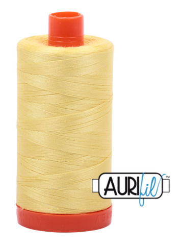 Lemon 2115 Aurifil 50wt Thread - 1300M Spool 100% Cotton 2ply Italian Thread