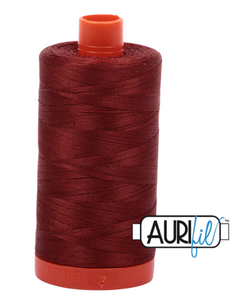 Rust 2355 Aurifil 50wt Thread - 1300M Spool 100% Cotton 2ply Italian Thread