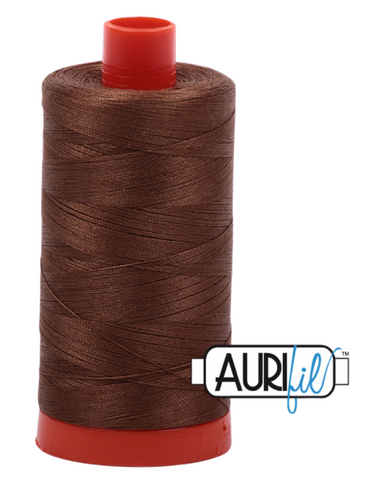 Dark Antique Gold 2372 Aurifil 50wt Thread - 1300M Spool 100% Cotton 2ply Italian Thread